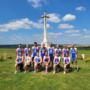 RAF veterans and supporters after finishing the Somme Poppy Run to raise money for the Fund.