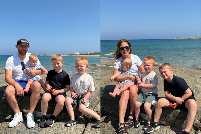 Amileigh and Ash and the three children in Cyrpus