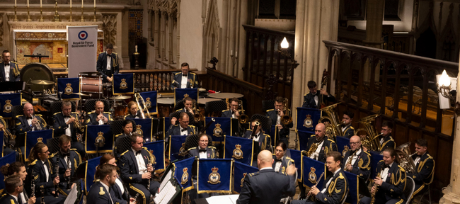 Dorchester Abbey with  Band of the Royal Air Force Regiment